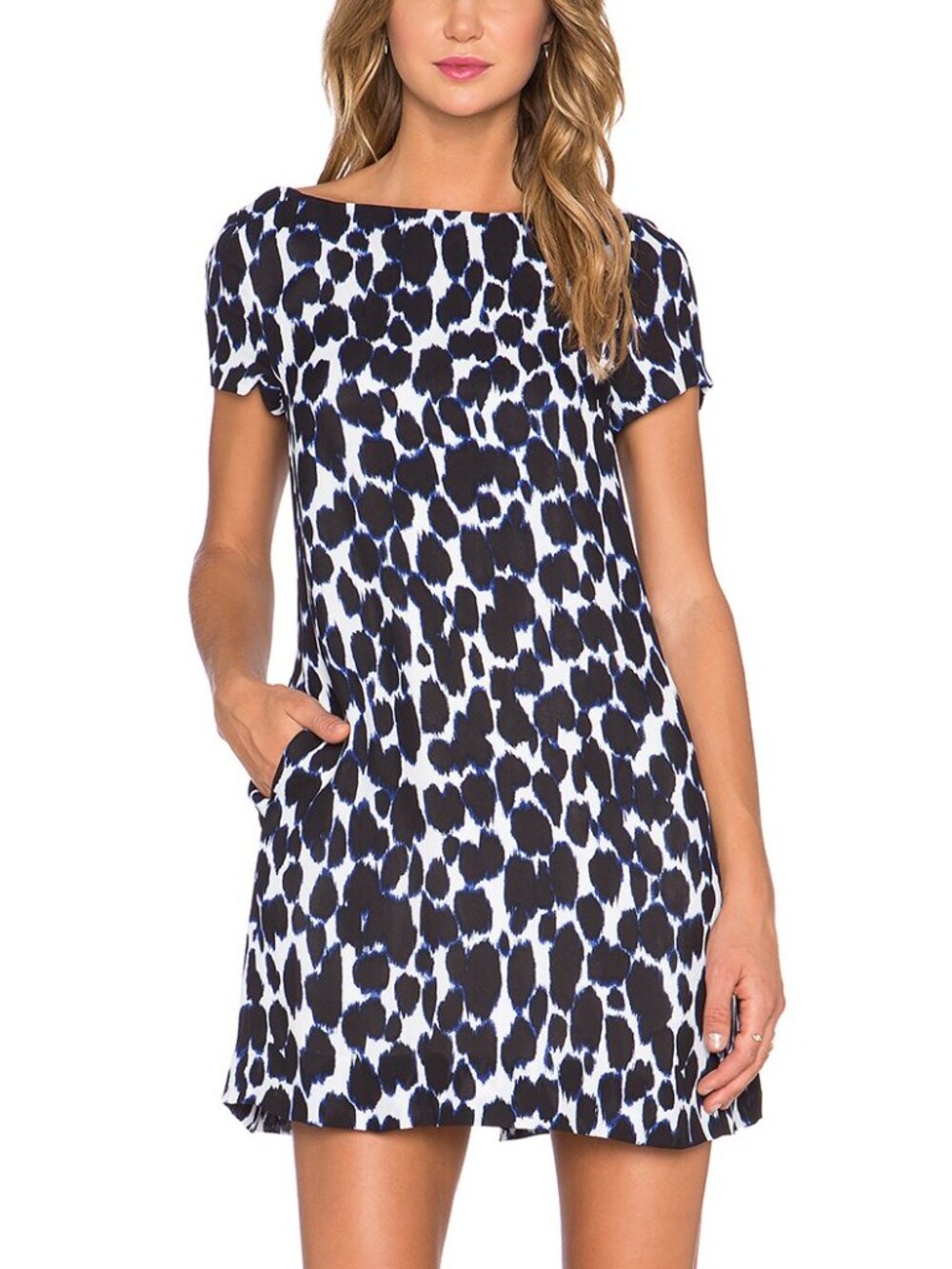 Kate Spade Blue Leopard Print Dress - SIZE 2